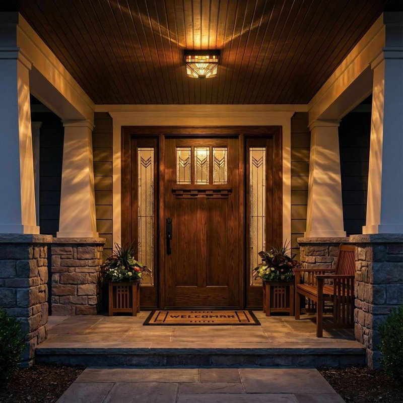 Inglenook 2 - Bulb Outdoor Flush Mount