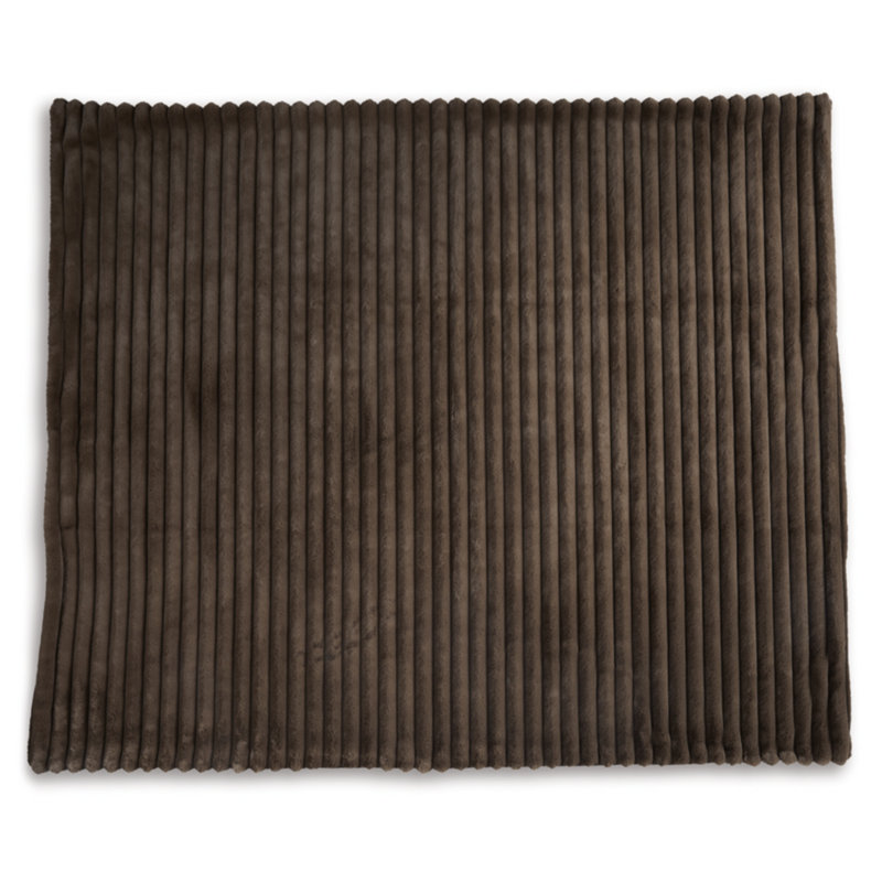 Neutral Faux Fur Reversible Machine Washable Throw Blanket