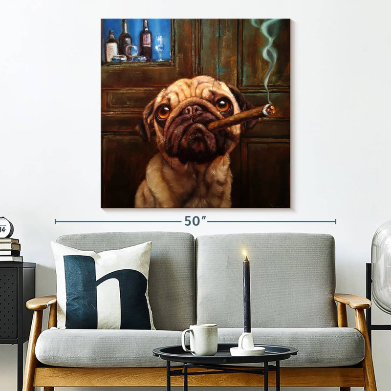 Ketti Uptown Pug, 33" H x 33" W