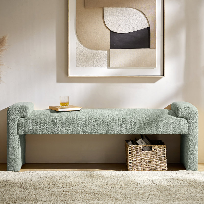 Banc d'appoint rembourré Arlesia, Sage