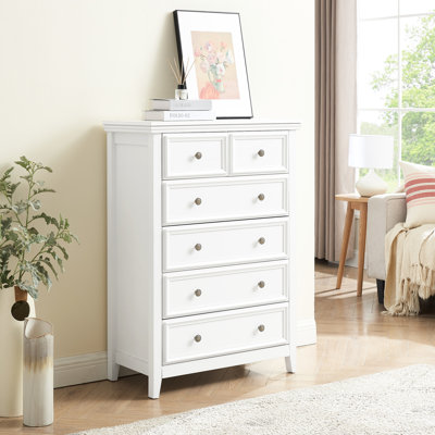Commode de rangement 6 tiroirs blanc
