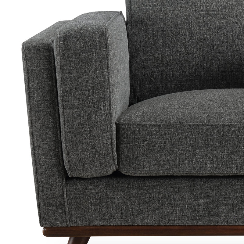 Lauro Positano Fabric Chair, Gray Polyester