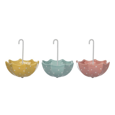  Ceramic Umbrella Planters Set of 3 Home Decorations Spring