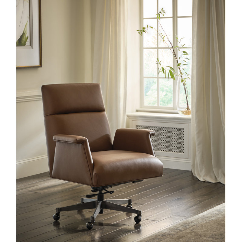 Fauteuil de direction en cuir Fleet Russet