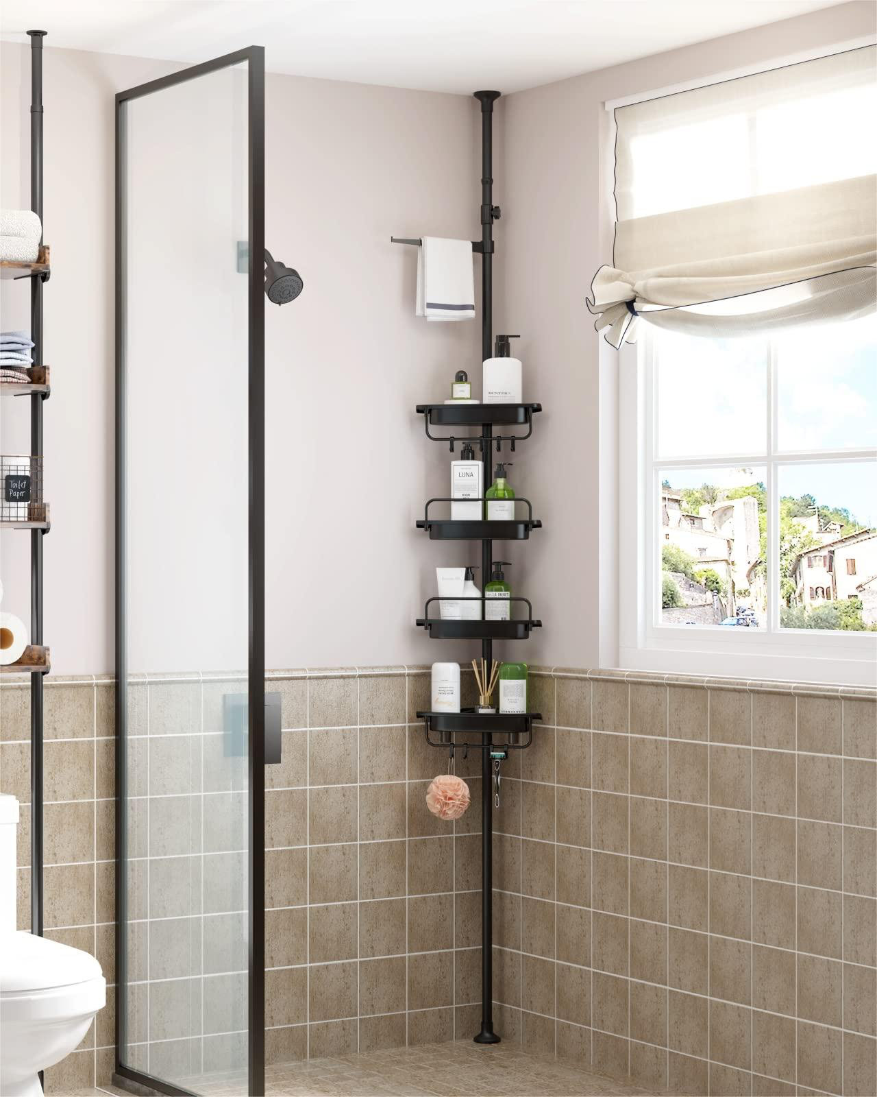 self-draining shower caddy shelf organizer sus304