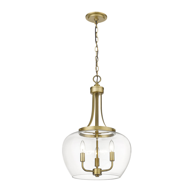Ambresha 3 - Light Single Pendant, Olde Brass