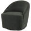 Fauteuil pivotant contemporain à 360 degrés Hunter avec silhouette sans accoudoirs et coussin pour le confort-1564558405