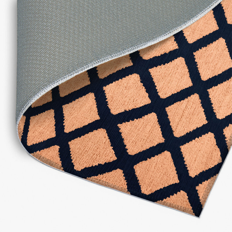 Tapis orange intérieur et extérieur Trellis, Rectangulaire 2 pi x 3 pi