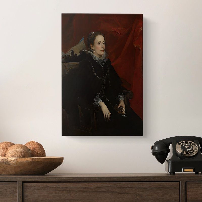 Portrait d'une femme, appelé le Marchesa Durazzo - toile tendue par Anthony Van Dyck, 12 x 18