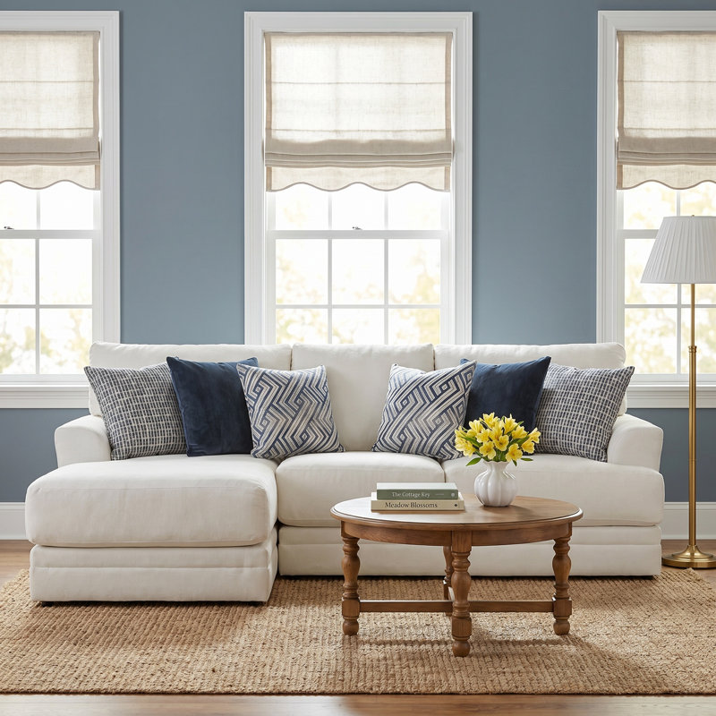 Mazekine Upholstered L-Shaped Sectional, Right Hand Facing