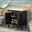Meuble-lavabo de salle de bain de 76 cm avec lavabo en céramique