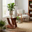 Table ou tabouret Ivy Bronx d'Innsbrange Riche en bois de teck massif, intérieur 16 x 12 x 17 h
