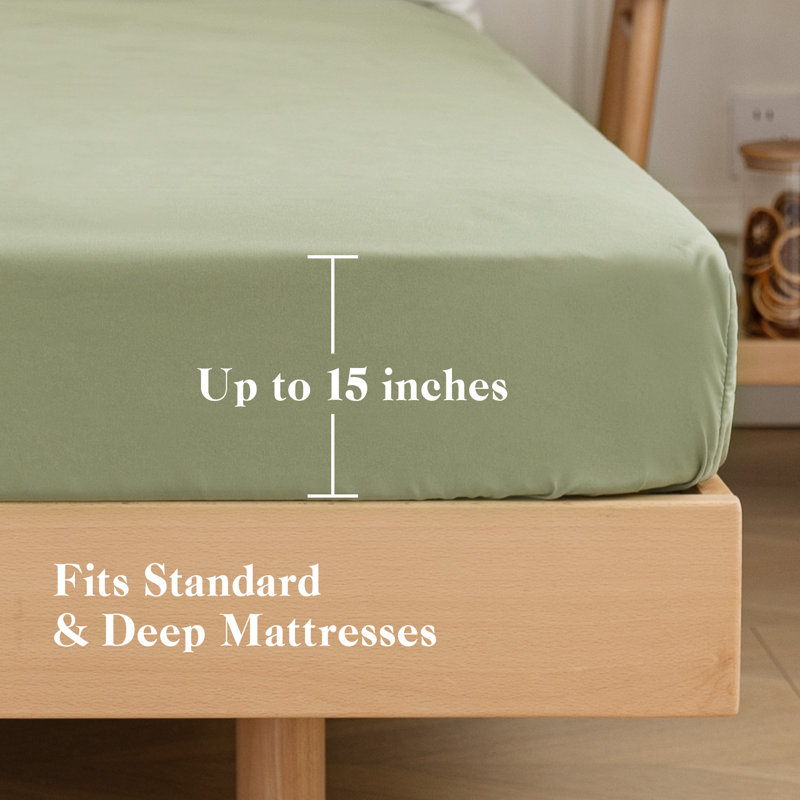 Drap-housse Barossa, Drap-housse de taille double, Vert sauge
