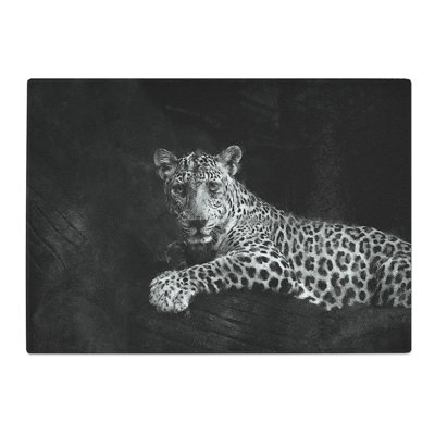 Tempered Glass Leopard Chopping Board