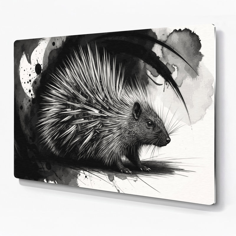 Art animalier gris sauvage, H 11 po x l 14 po