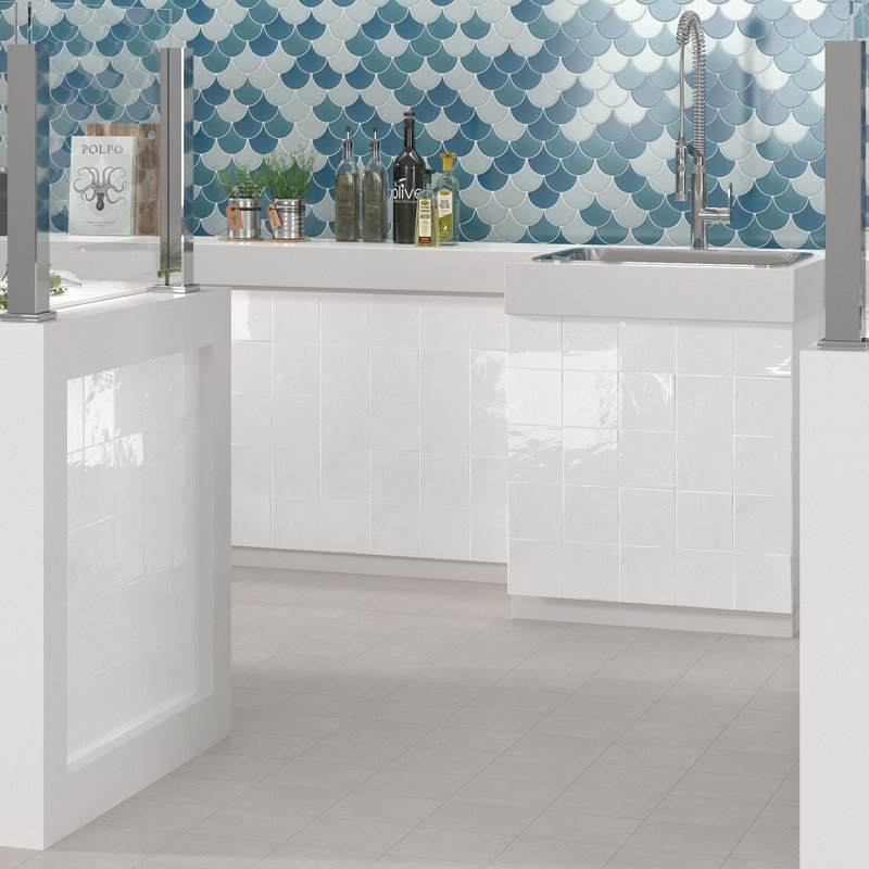 10 x 20 cm Beveled Ceramic Subway Tile