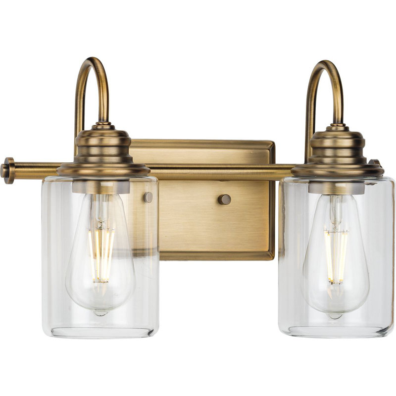 Éclairage pour meuble-lavabo à intensité variable à 4 lumières, Laiton rétro, 4