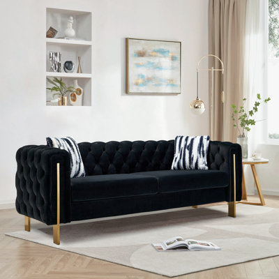 Jamayiah 84.25" Square Arm Sofa