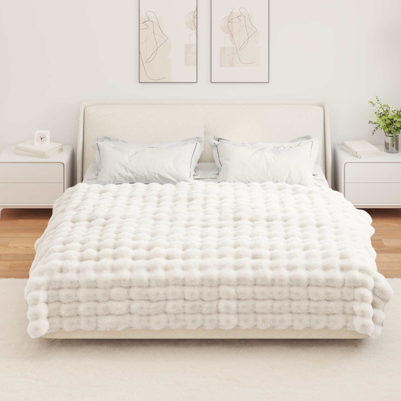 1-36 Throw Blanket, 150cm x 220cm, White