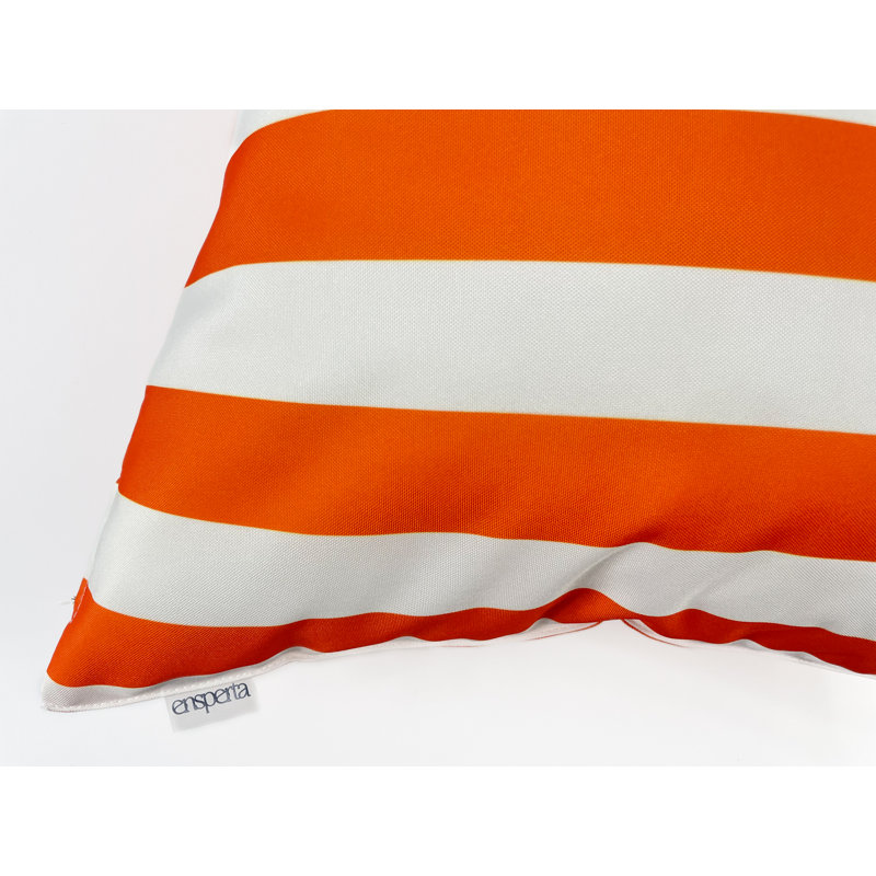 Striped Outdoor Accent Pillow Covers, Orange Tiger