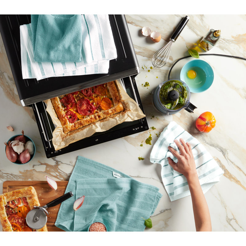 KitchenAid Albany Kitchen Towel 4-Pack Set, Milkshake Tan