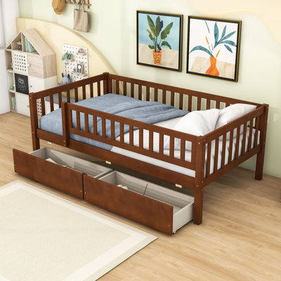 Leeroy Wood Daybed with Two Drawers by Lark Manor