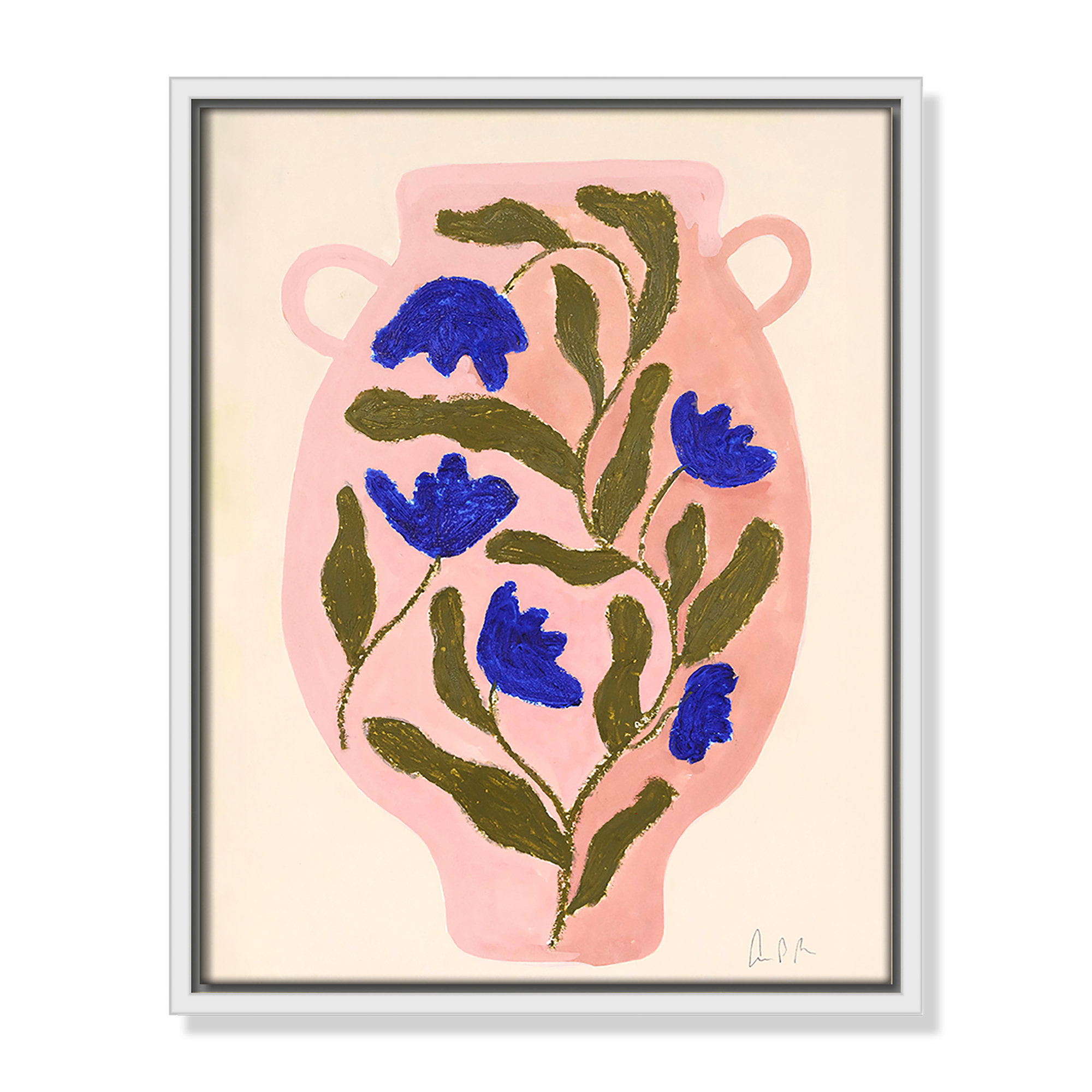Vase No. 01 Print by Camilla Bergqvist, 15.5" H x 12.5" W, White
