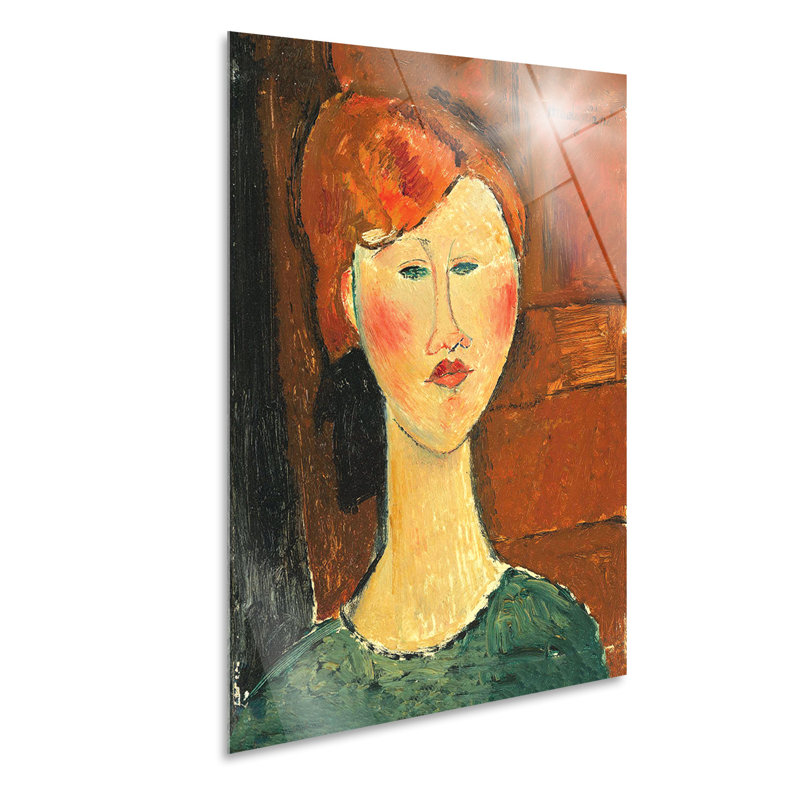 Red-haired Woman by Amedeo Modigliani - No Frame Print, Plastic/Acrylic, 100cm H x 70cm W