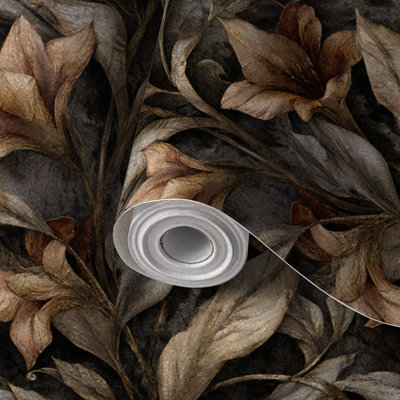 Peel and Stick Wallpaper Contact Paper Vintage Floral Line Art Decor Self Adhesive and Removable 24in x 118in(60x300cm)