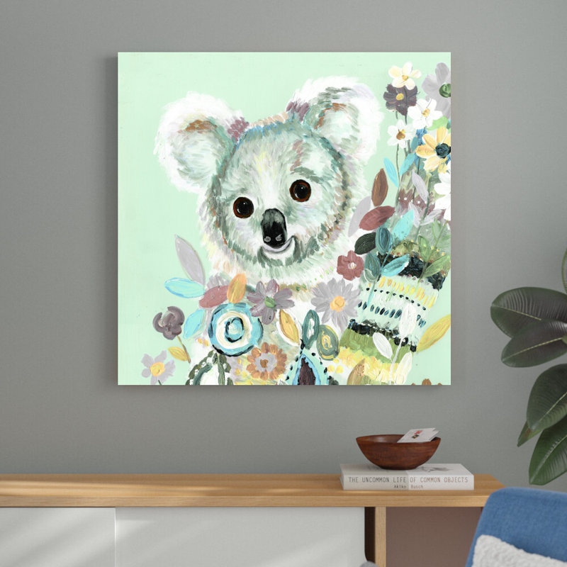 Mignon koala - peinture sur toile tendue, H 36 po x l 36 po