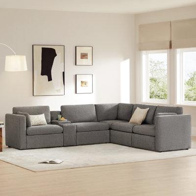 Winfree 5-Piece Modular Sectional with Plastic Leg