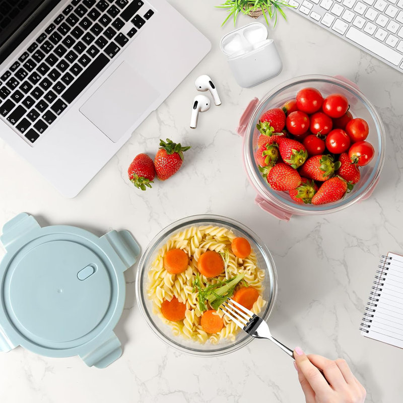 8-piece Glass Meal Prep Containers With Lids