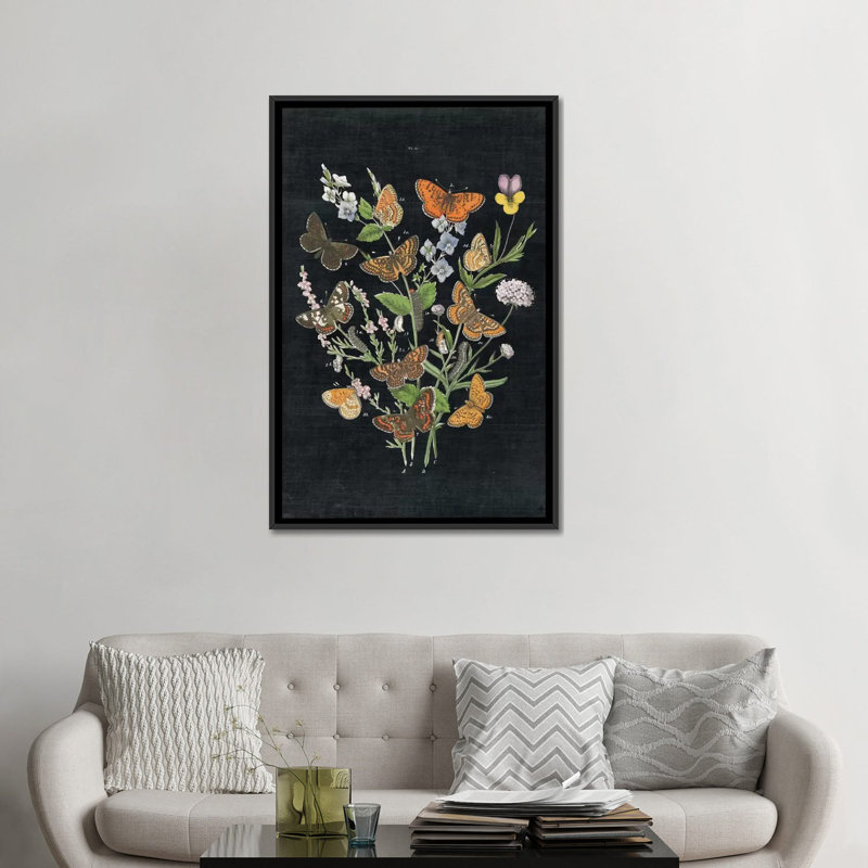Bouquet de bouquet, impression sur toile tendue, Toile avec cadre noir, Pas de tapis, H 48 po x l 32 po x P 1,5 po