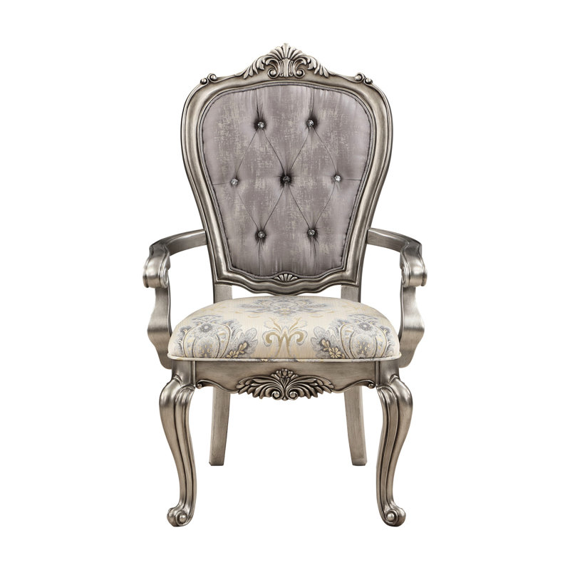 Chaise de salle à manger beige (2) - Platine antique, complexe, chaises confortables, couronne subtile, luxe