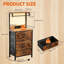 38.5cm W Metal Bedside Table