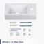 Liberty 370mm x 180mm White Ceramic Rectangular Wall Hung Basin Bathroom Sink