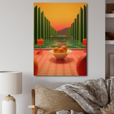 " Abstract Fruit Retro Futuristic Landscape "