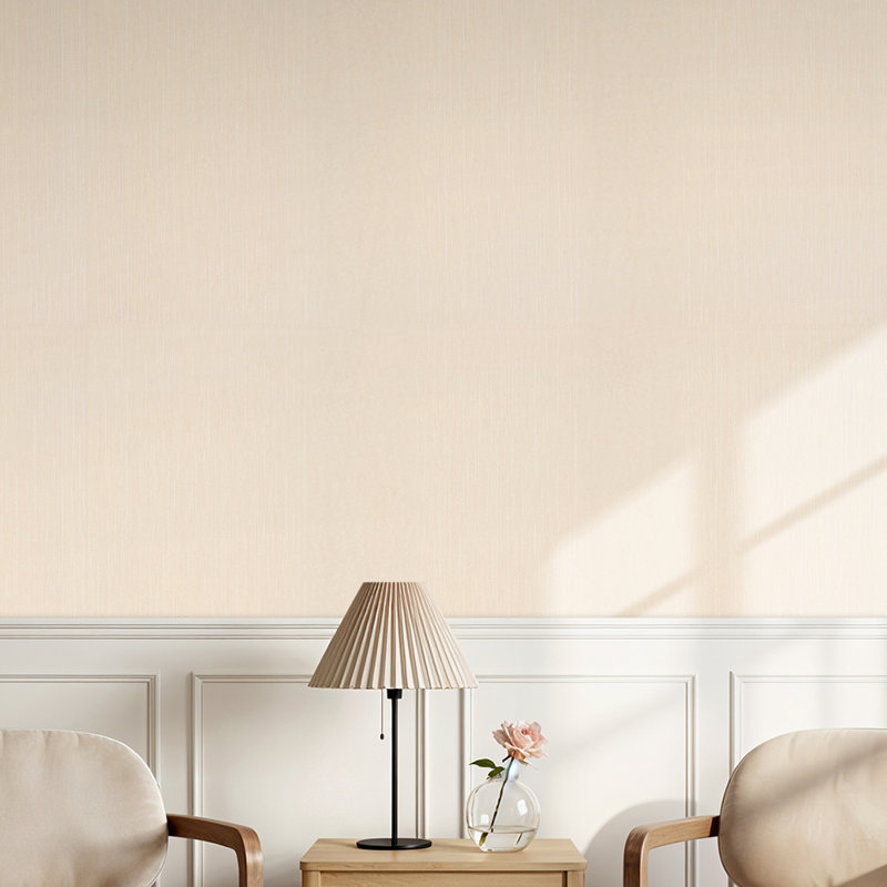 Non-Pasted Non-Woven 3D Embossed Wallpaper Roll, Beige