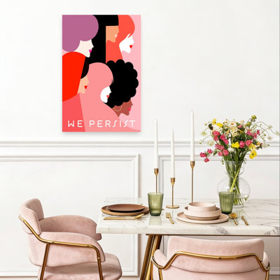 «Diverse Women Persist», impression d'art moderne minimaliste audacieux