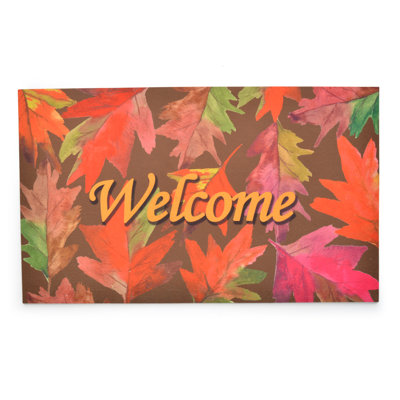 Non-Slip Floral Doormat