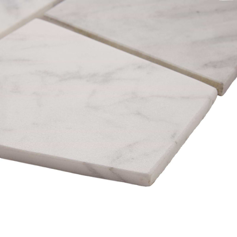 Nature Organica 12x20 Honed Marble Mosaic Tile, Lilac Tumbled
