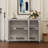 Spacious Countertop Sideboard With 3 Mirrored Doors And Adjustable Shelves-781812128