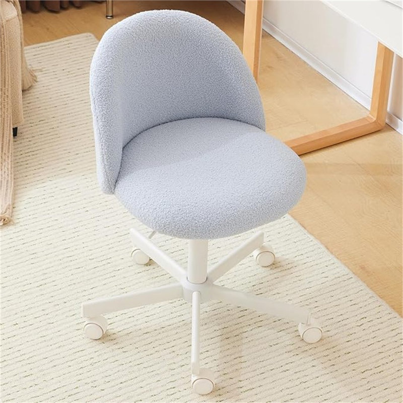 Mignon fauteuil de bureau sans accoudoirs VINGLI, Bleu poétique