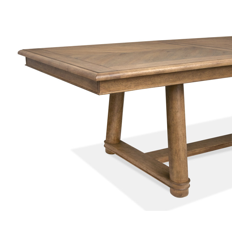 Table de salle à manger extensible à tréteaux avec 6 chaises avec accoudoirs, 7 pièces : table, 6 chaises