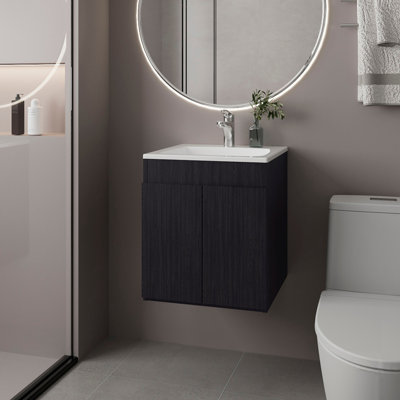 Coiffeuse Dublin, noir, pour salle de bain Dublin