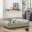 Canapé rectangulaire moderne pour animaux avec dossier et accoudoirs pour chiens de taille moyenne / grande - Coussin en lin doux-2111945219
