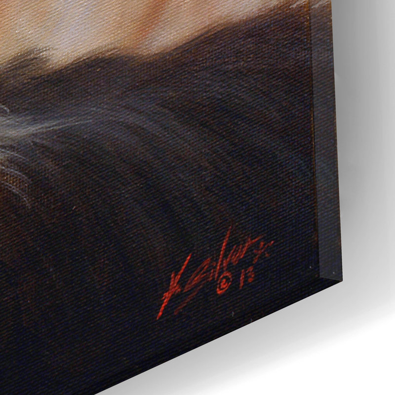 «Border Collie I Love You Dad» par John Silver, H 12 po x l 16 po x P 0,13 po