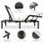 Massaging Adjustable Bed with Wireless Remote-1384219526