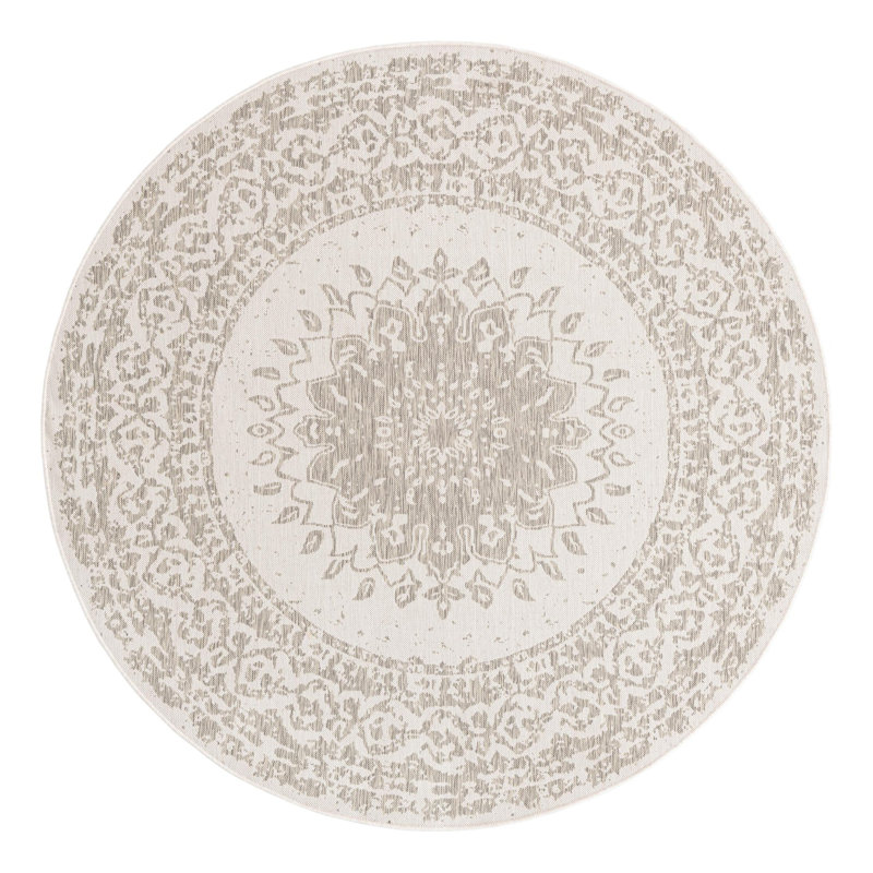 Ornate Lamotte Indoor/Outdoor Area Rug, Round 7'10"