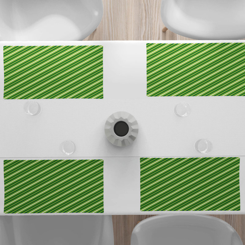 Polyester Striped Rectangle Placemat